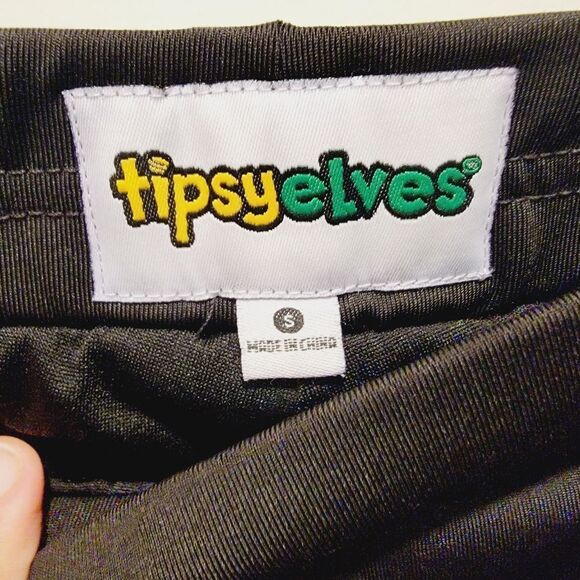 TIPSY Elves Sequins Christmas Lights High Waisted Leggings Size Small - Picture 4 of 7